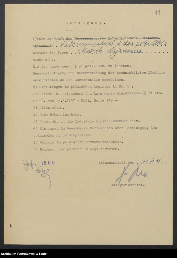 Obraz 13 z jednostki "Moszek Lajzerowicz- sprzedaż galanterji"