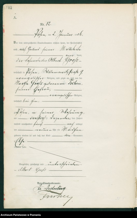 Obraz 14 z jednostki "Księga miejscowa urodzeń tom I"