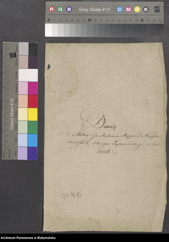image.from.unit.number "Dowody do aktów zaślubienia wyznań niechrześcijańskich okręgu Tykocińskiego z roku 1836"