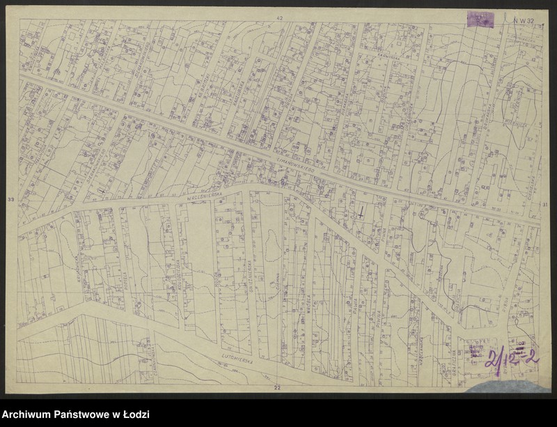 Obraz 3 z jednostki "Plan m. Łodzi 1:2000, odbitka. Sekcja NW32"