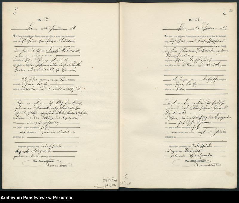 Obraz 20 z jednostki "Księga miejscowa zgonów"