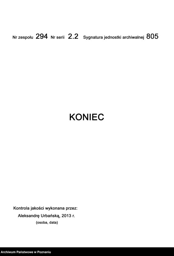 Obraz 13 z jednostki "A. betr. von Kęczycki in Błociszewo"