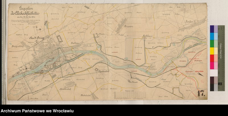 Obraz z jednostki "Lageplan des Oderhochfluthbettes von km 197,1 bis km 207,5"
