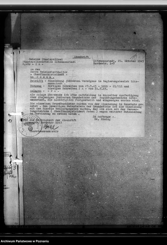 Obraz 14 z jednostki "Verwaltung des Reichsfeindlichen Vermögens"