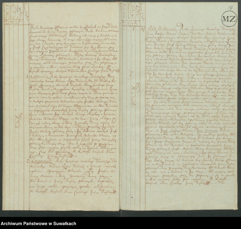 image.from.unit.number "Akta małżeństwa gminy puńskiey od 1-go maja 1809"