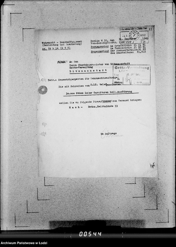 Obraz 15 z jednostki "Hosenträge-Palten [Zamówienia, rachunki, kalkulacje]"