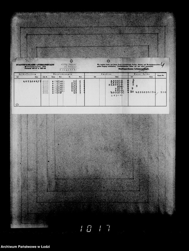 Obraz 8 z jednostki "Bankkonto nr 700"