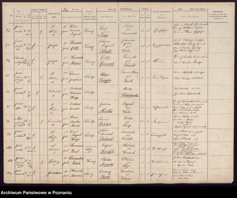 Obraz 16 z jednostki "[Akta urodzeń i chrztów, ślubów, zgonów]"