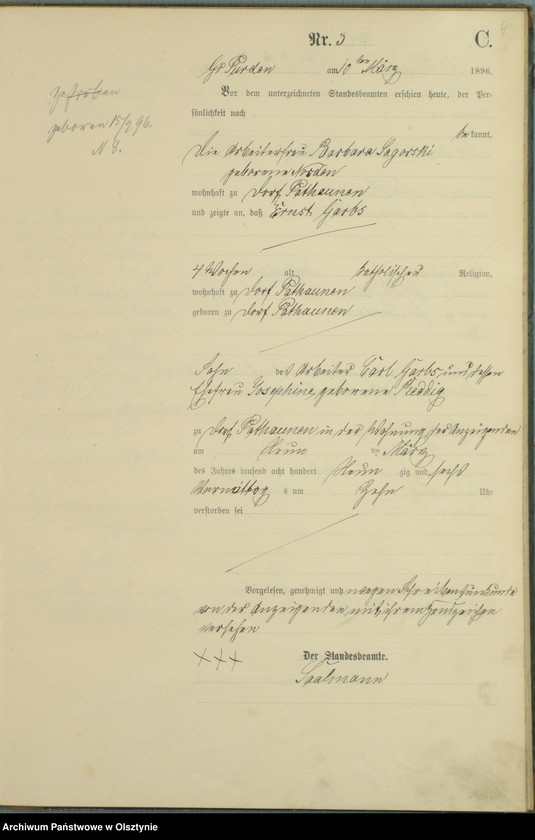 image.from.unit.number "Sterbe-Haupt-Register Nr 1 - 45"