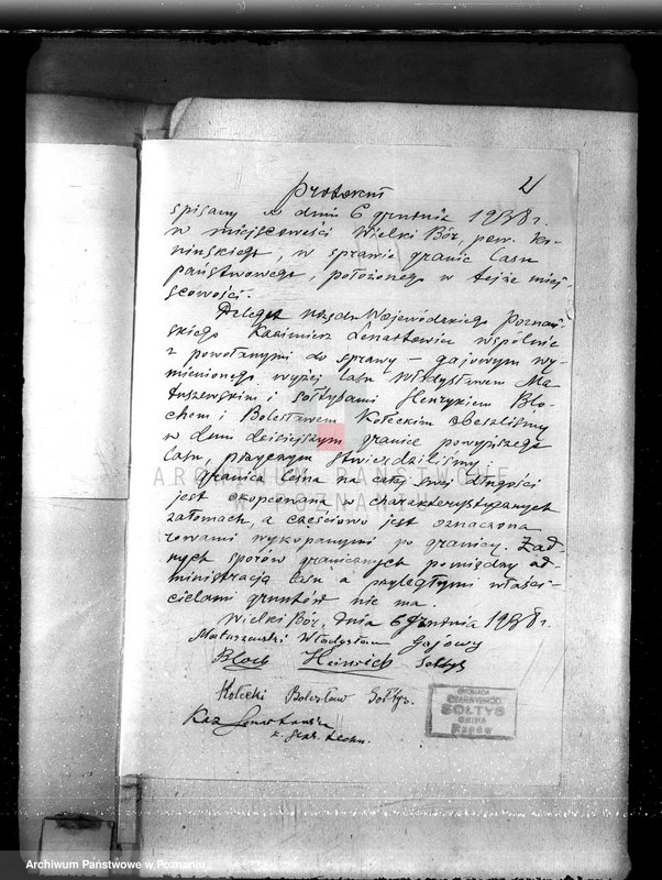 Obraz 6 z jednostki "Majętność Biskupiec powiat koniński /sprawa ustalenia granicy lasu/"