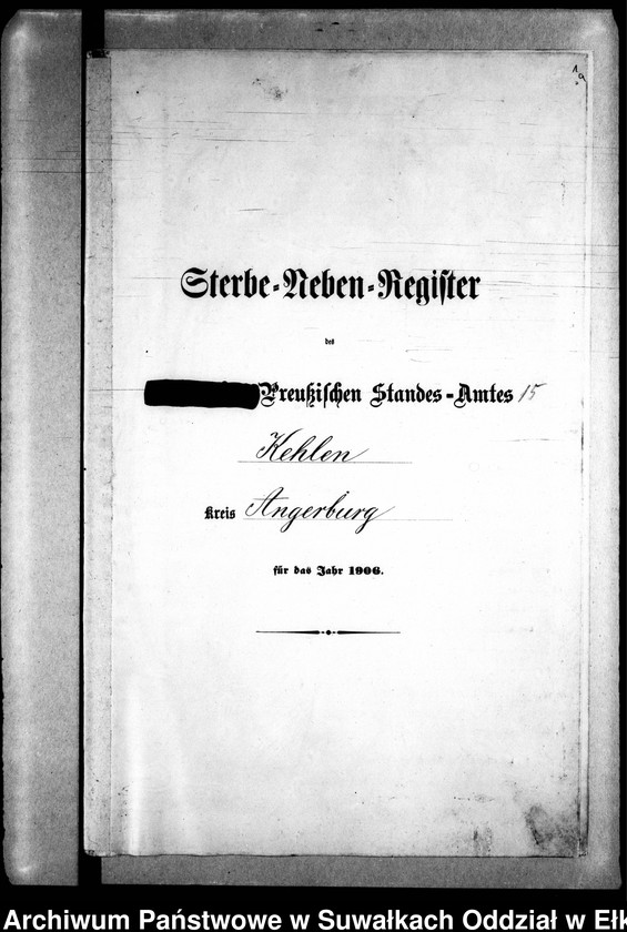 image.from.unit.number "Sterbe-Neben-Register des Preussischen Standes-Amtes Kehlen Kreis Angerburg"