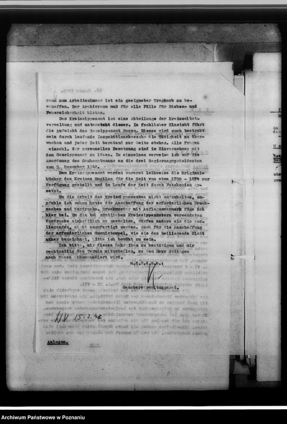 Obraz 10 z jednostki "[Korespondencja w sprawach organizacyjnych], Kreissippenamt Mogilno"