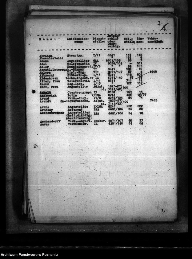 Obraz 11 z jednostki "Reg. Inspektor Linke - Handakte. Aktenplan."