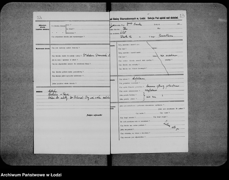 Obraz 16 z jednostki "Kwestionariusze sekcji pań"