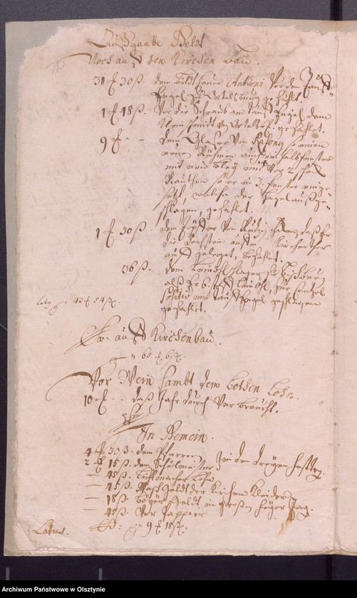 image.from.unit.number "Kobultensche Kirchen Rechnungaller Einnahme und Ausgabe Geld"