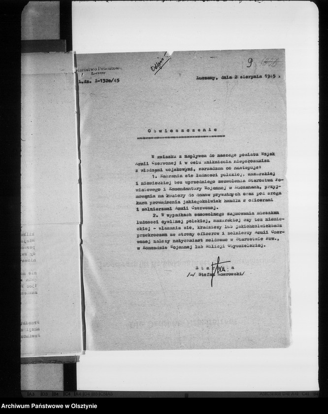 Obraz 14 z jednostki "Sprawozdania miesięczne Starostwa pow. Giżycko"