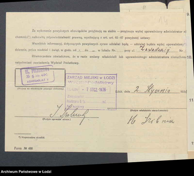 image.from.unit.number "Księga inwentarzowa nieruchomości m. Łodzi ul. Południowa"