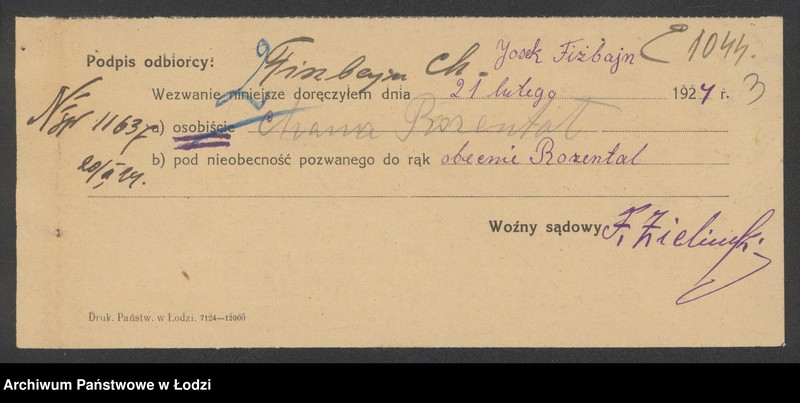 Obraz 5 z jednostki "Icek Fiszbajn- sprzedaż węgla i drzewa"