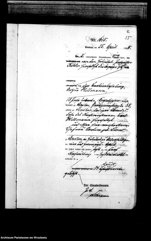 image.from.unit.number "Sterbe-Haupt-Register Breslau I 1885 Band 5"