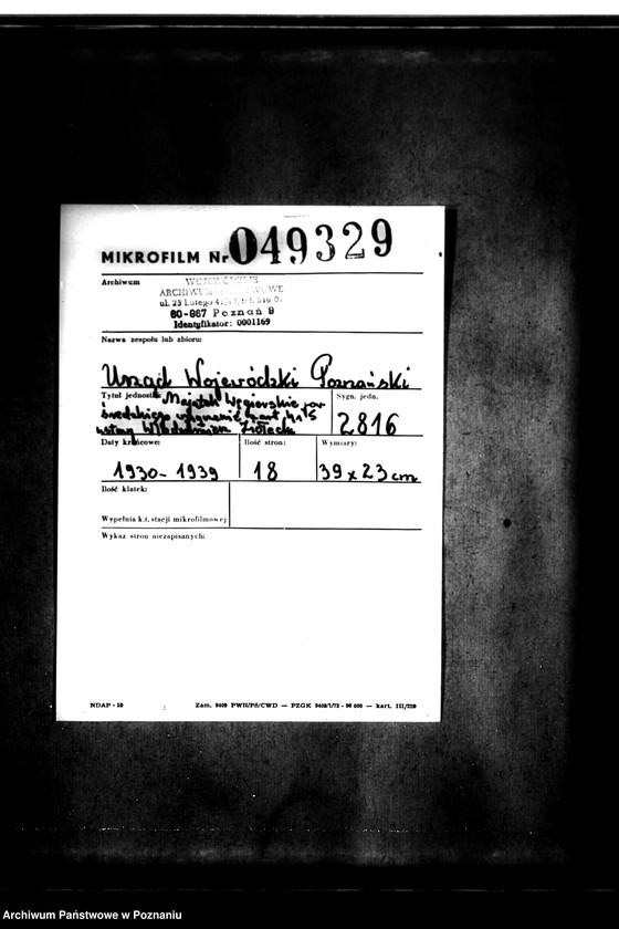 Obraz 2 z jednostki "Majątek Węgierskie powiatu średzkiego wyłączenie z art.4 i 5 ustawy o wykonanie reformy rolnej Włodzimierz Ziołecki"