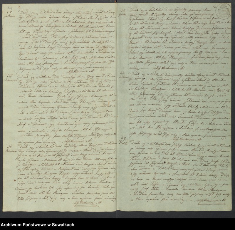 image.from.unit.number "Duplikat Akt Urodzonych, Zaślubionych i Zmarłych w Parafii Kaletnickiey. Kaletnik poczynający się od dnia 1-go Stycznia do dnia 31 Grudnia 1847 roku."