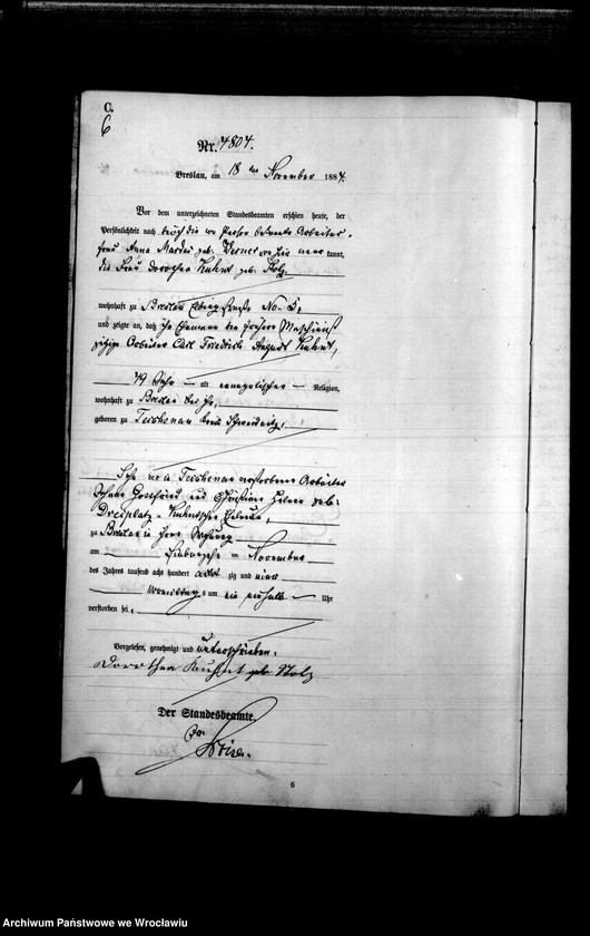 image.from.unit.number "Sterbe-Haupt-Register Breslau I 1884 Band 13"
