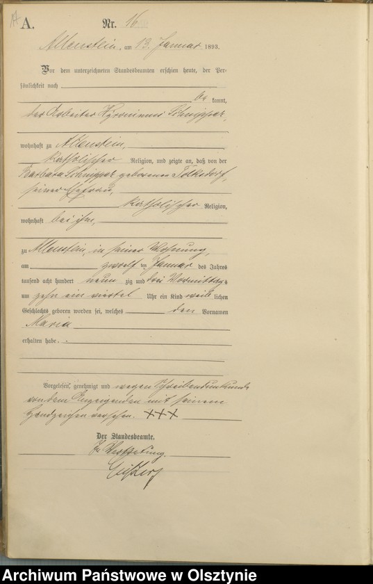 image.from.unit.number "Geburts-Haupt-Register Tom I,Nr 1 - 315"