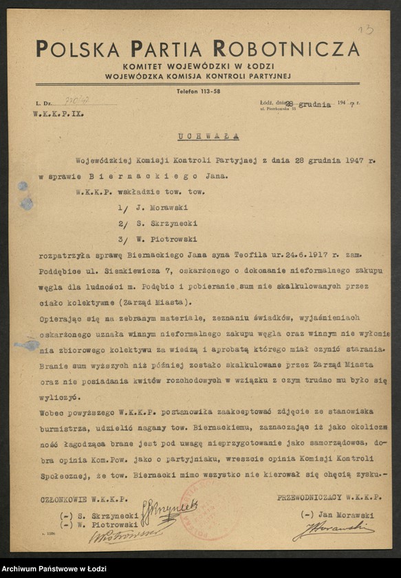 Obraz 14 z jednostki "[Uchwały WKKP A-O]"