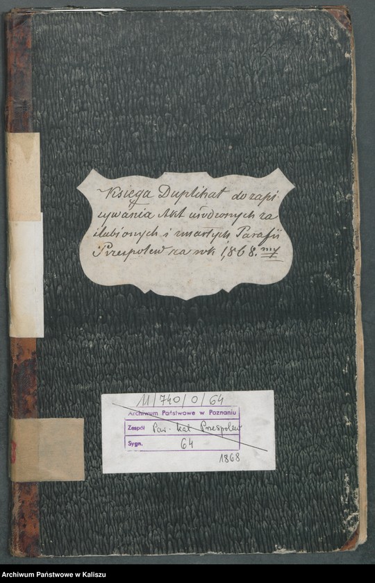 Obraz 2 z jednostki "Księga duplikat akt urodzonych, zaślubionych i zmarłych"