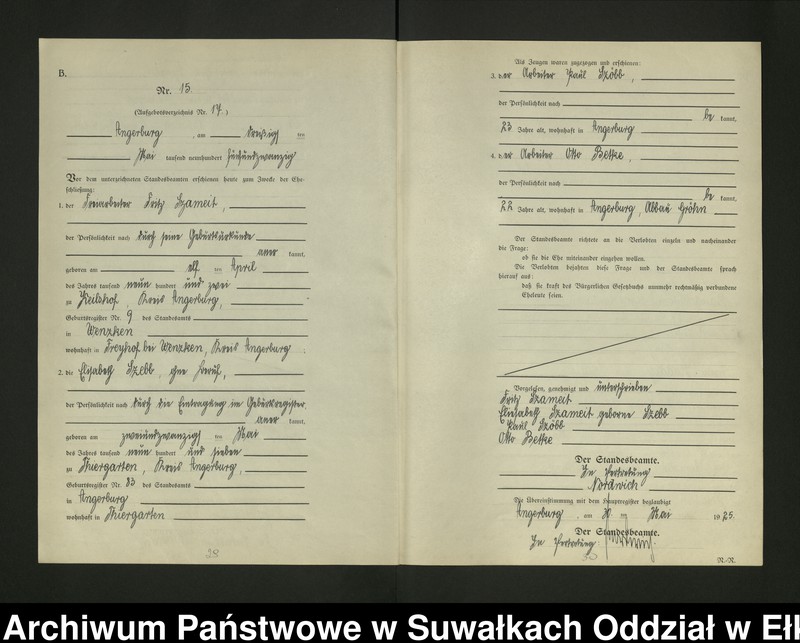 image.from.unit.number "[Heirats - Register (Neben - Register) Standesamt Angerburg einschl. der Bezirke, Gr. Strengeln, Prinowen und Kehlen Kreis Angerburg]"