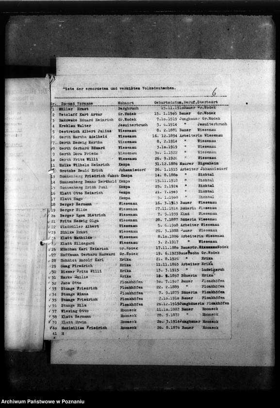 Obraz 11 z jednostki "Kreis Hohensalza (Inowrocław). Korespondencja w sprawie miejscowych Niemców, którzy zginęli w 1939 roku"