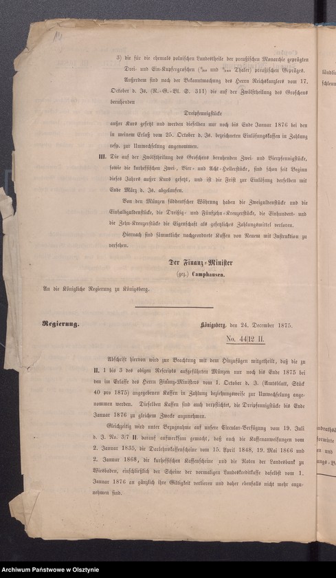image.from.unit.number "Verhandlungen der Behörden an die Gemeinde Kirchenräthe gerichtet Vol. I"