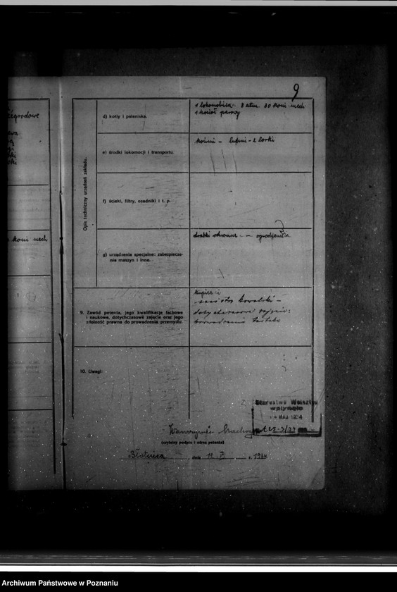 Obraz 13 z jednostki "Zatwierdzenie zakładu przemysłowego tartaku/ W. Machoy w Błotnicy powiat wolsztyński"