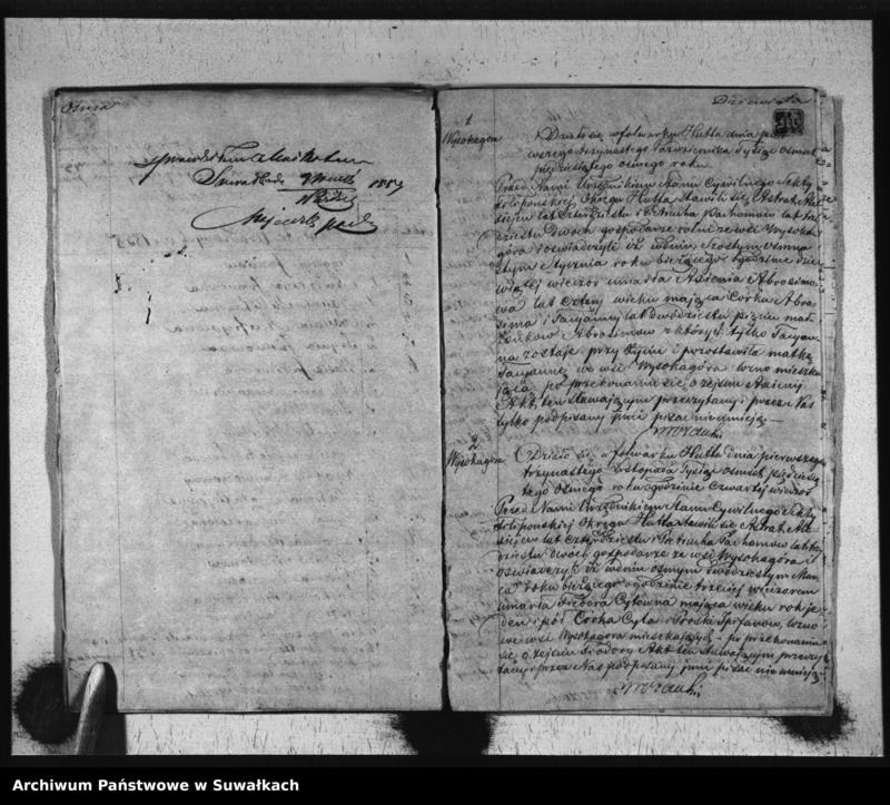 image.from.unit.number "Duplikat Aktów Urzędnika Stanu Cywilnego Sekty Filipońskiej Okręgu Huta Urodzonych, Zaślubionych i Zmarłych z roku 1858"
