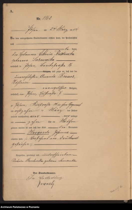 Obraz 17 z jednostki "Księga miejscowa urodzeń tom III"