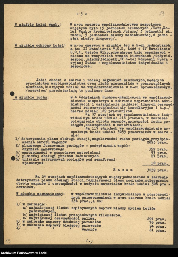 Obraz 20 z jednostki "Dyrekcja Okręgowa Kolei Państwowych - sprawozdania z rozwoju współzawodnictwa pracy"