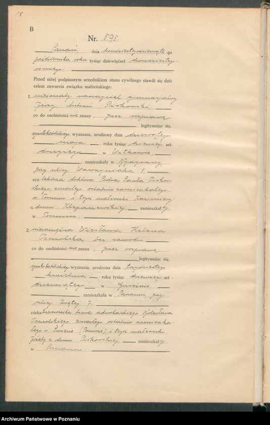 image.from.unit.number "Księga miejscowa małżeństw tom IV [Rejestr główny małżeństw]"