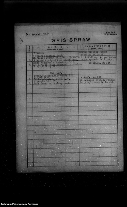 Obraz 7 z jednostki "Wniosek o uprawnienie na zakład elektryczny miasta Swarzędza powiat poznański"