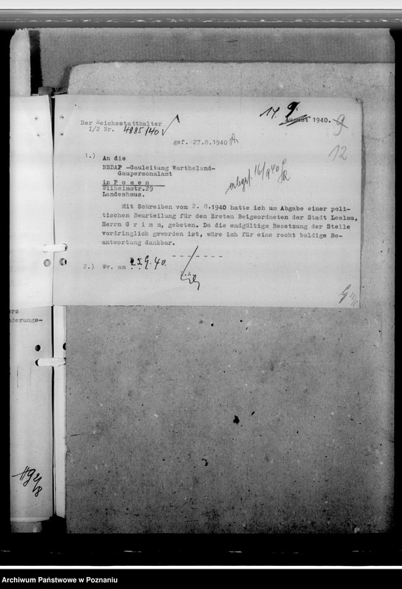 Obraz 17 z jednostki "Grimm, Rudolf - Bürgermeister in Leslau (Włocławek)"