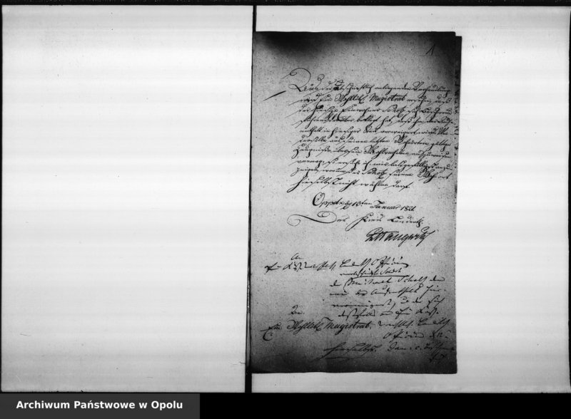 Obraz 5 z jednostki "Acta von Anziehung der Schutz - Verordneten bei der Stadt Oppeln und deren Annahme betreffend"