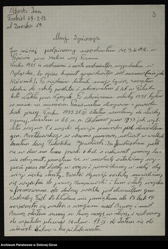 image.from.unit.number "Wspomnienia. Wojna obronna - udział w kampanii wrześniowej"