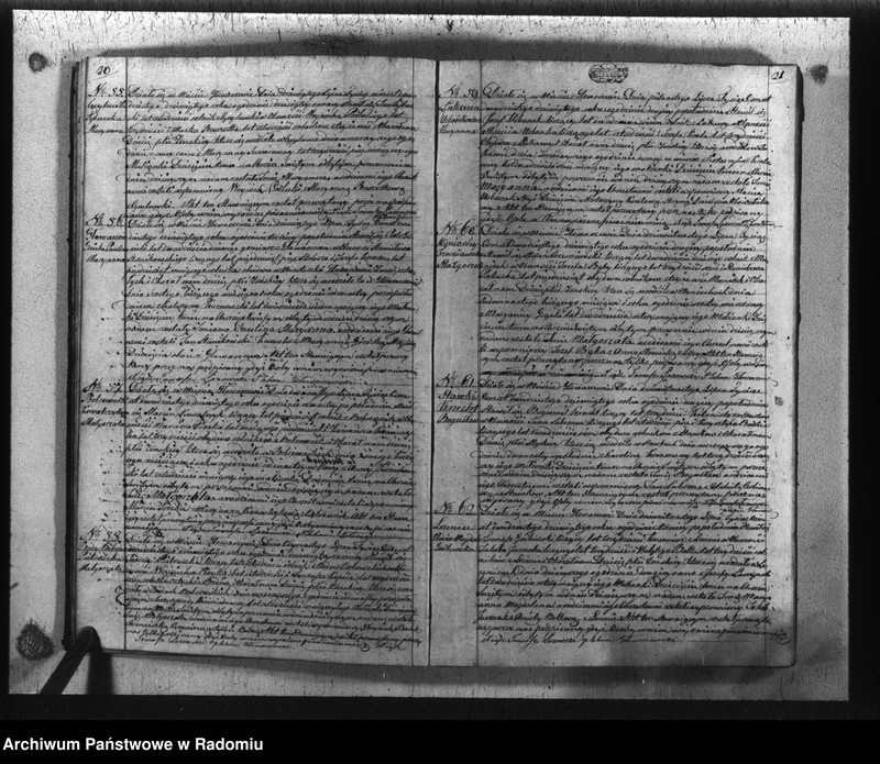 image.from.unit.number "Dupplikat metryk religijno - cywilnych kościoła Głowaczewskiego na Rok Pański 1829"