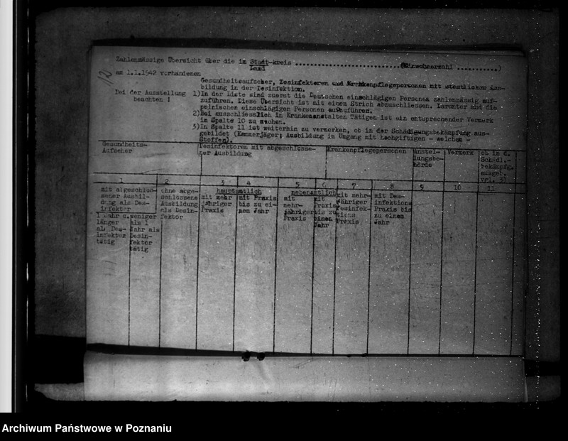 Obraz 16 z jednostki "Zahlenmässige Übersichten über das Medizinalpersonal. Ausbildung der Desinfektoren."