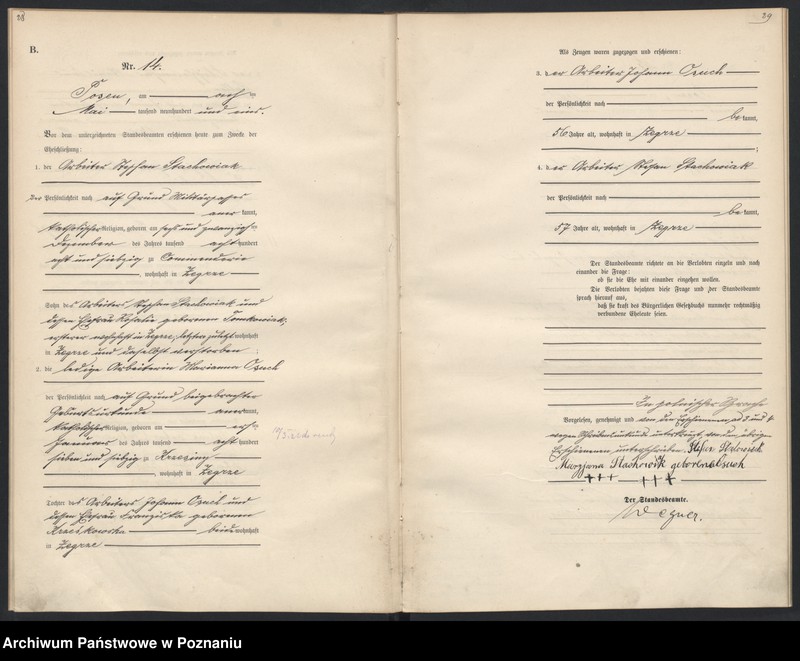 Obraz 16 z jednostki "Księga miejscowa małżeństw"