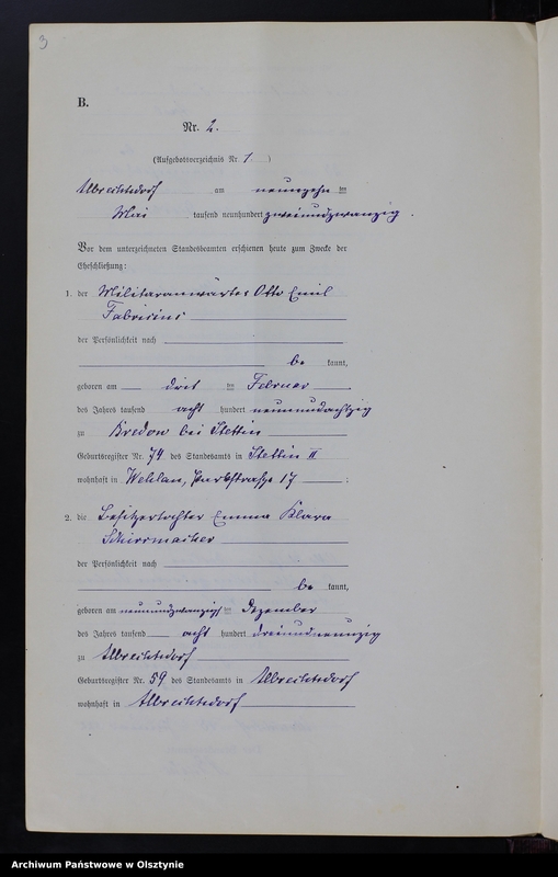 image.from.unit.number "Heiraths-Neben-Register Nr 1 - 14 [ Księga małżeństw - wtóropis ]"