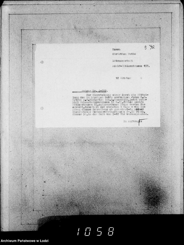 Obraz 13 z jednostki "J.721-740 [Wnioski Żydów z Getta o zwrot należności za dostarczony towar]"