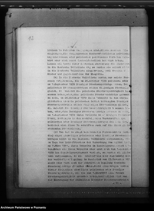 Obraz 16 z jednostki "Zarządzenia namiestnika Kraju Warty oraz sprawozdanie z konferencji w sprawie listy narodowej"