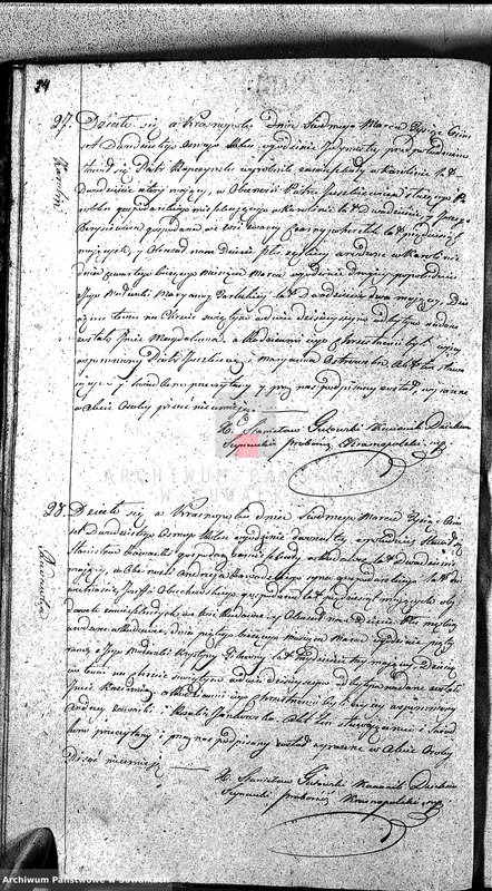 image.from.unit.number "Księga Duplikat Parafii Krasnopolskiey od 1 Stycznia 1828 Roku."
