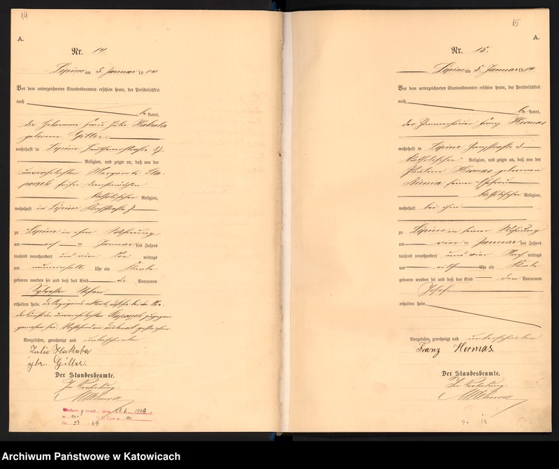 image.from.unit.number "Księga urodzeń T.1 nr 1-595"