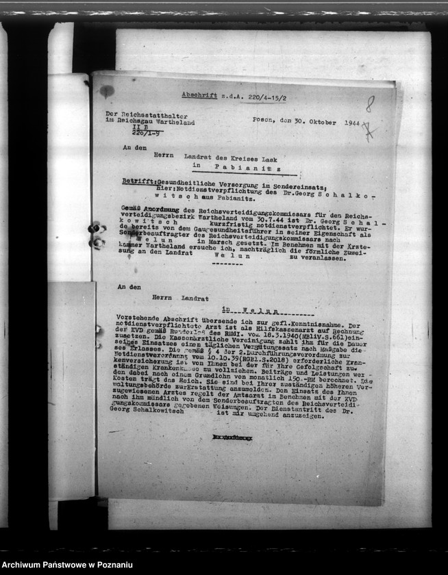 Obraz 12 z jednostki "Notdienstverpflichtung der Ärzte"